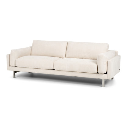 Cooks Elements Sofa high leg in white angled view