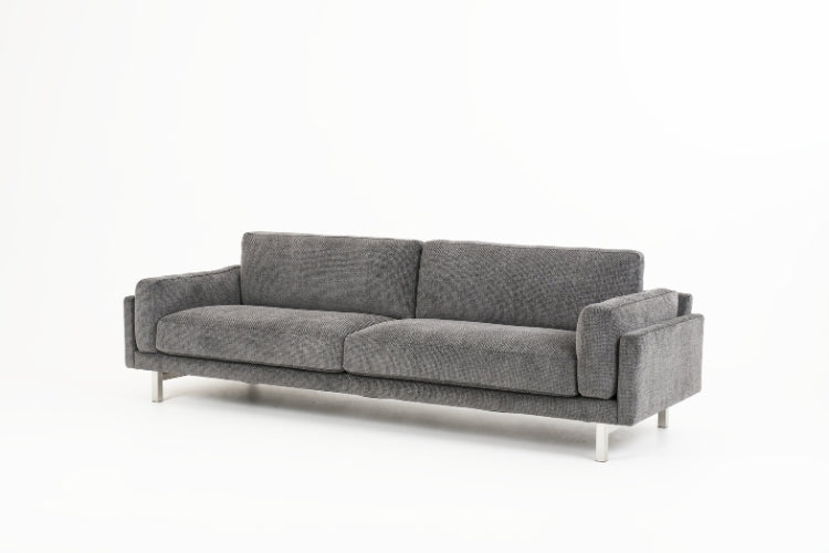 Cooks Elements Sofa high leg in grey angled view