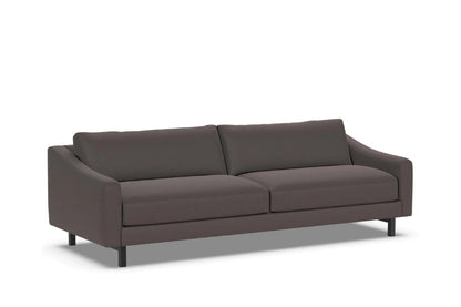 Doran Elements Leather Sofa high leg in grey angled