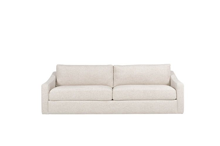 Doran Elements Leather Sofa low leg in white head on