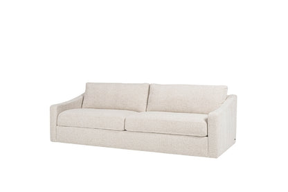 Doran Elements Leather Sofa low leg in white angled