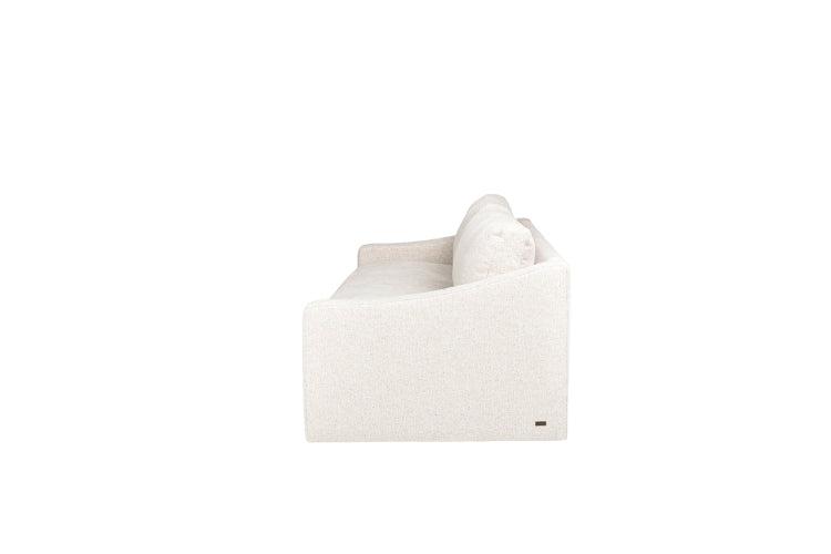 Doran Elements Leather Sofa low leg in white side view