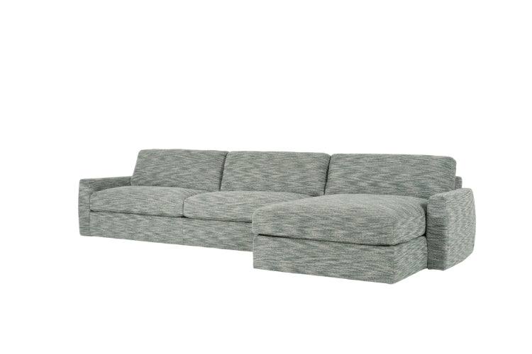 Estero Sectional in green with white background