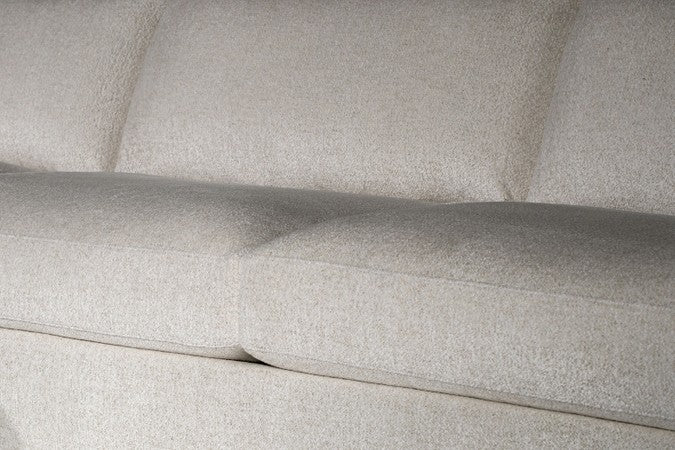 Close-up of a textured gray fabric surface