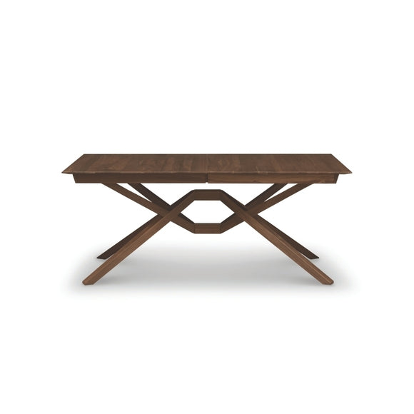 Exeter Extension Table walnut front view unextended