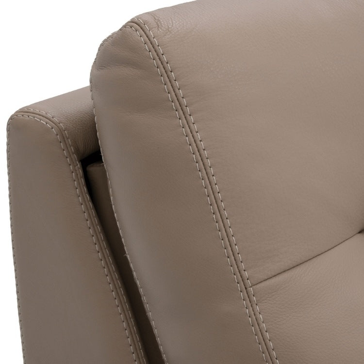 Close up of the stitching of the Theater Seating headrest 