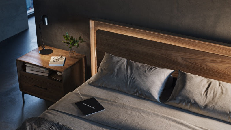 Linq Nightstand and headboard