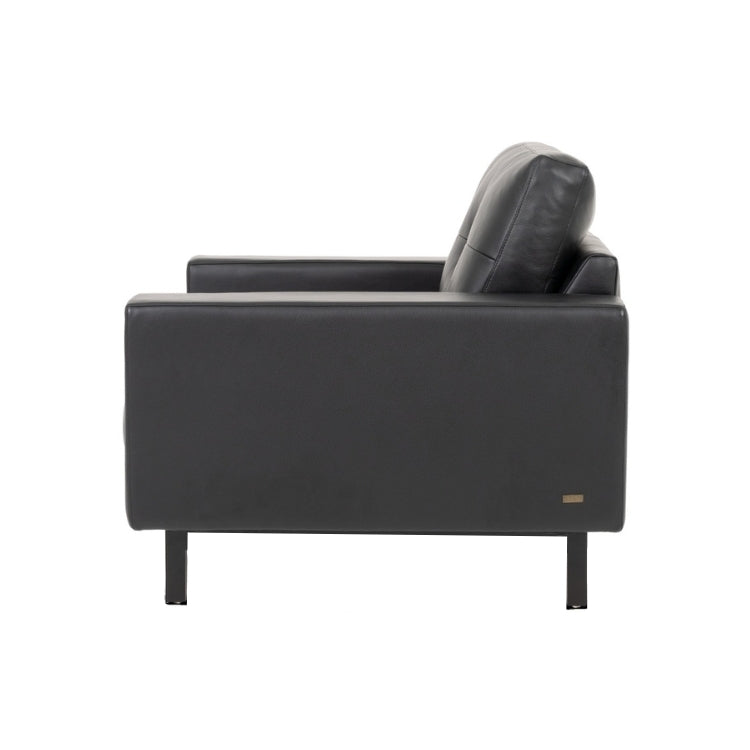 Lawson chair high leg tufted side view