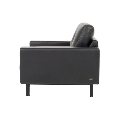 Lawson chair high leg tufted side view