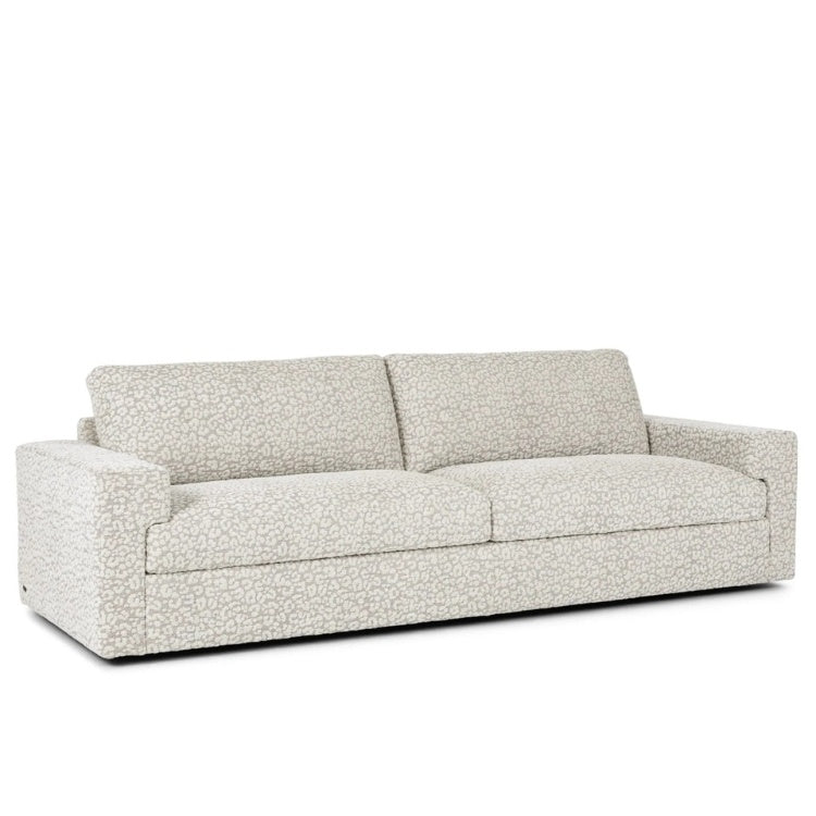 Lawson Elements Sofa low leg in patterned white angled view