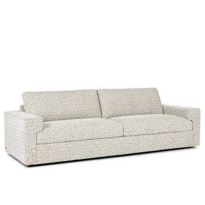 Lawson Elements Sofa low leg in patterned white angled view