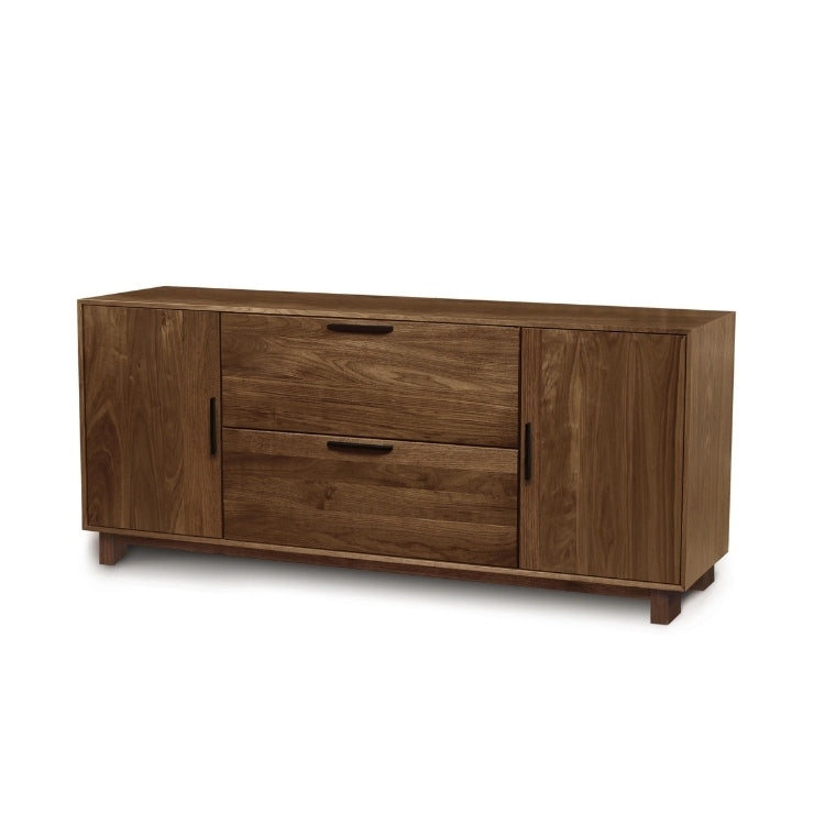Linear Credenza walnut angle view