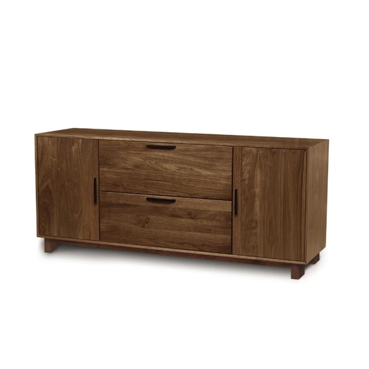 Linear Credenza walnut angle view