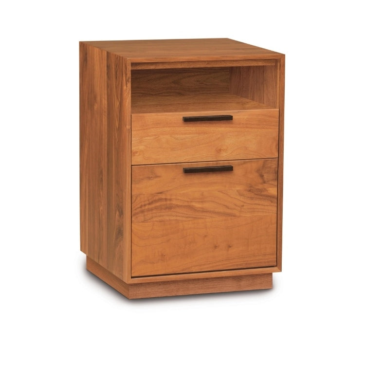 Linear Narrow File Rolling Cherry with cubby angle view