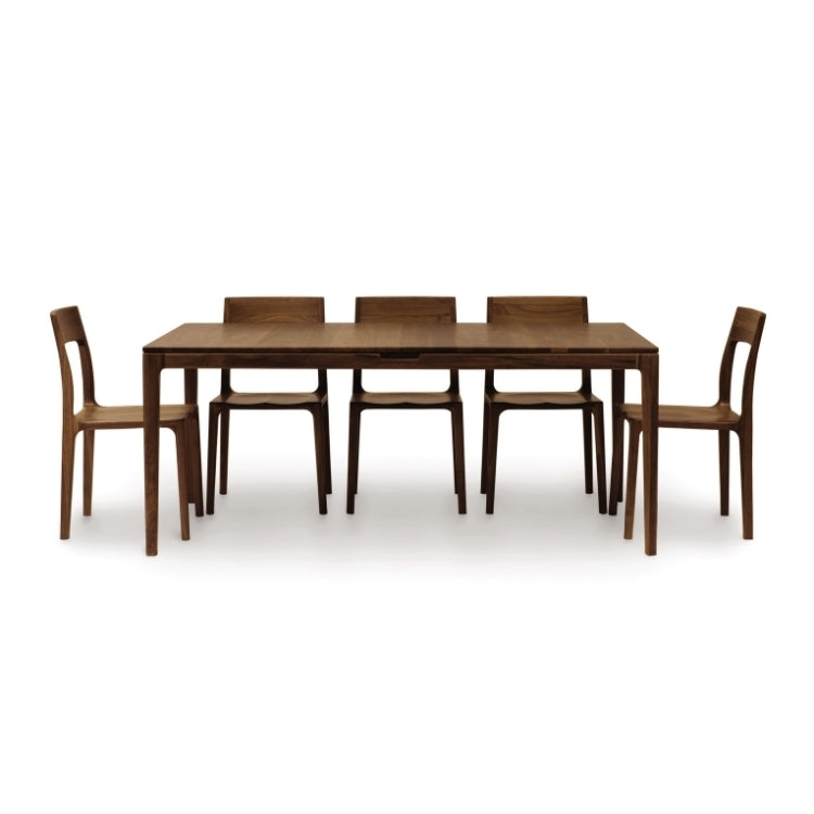 Lisse Extension Table unextended with 5 Lisse Chairs