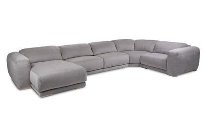 Gray sectional sofa on a white background