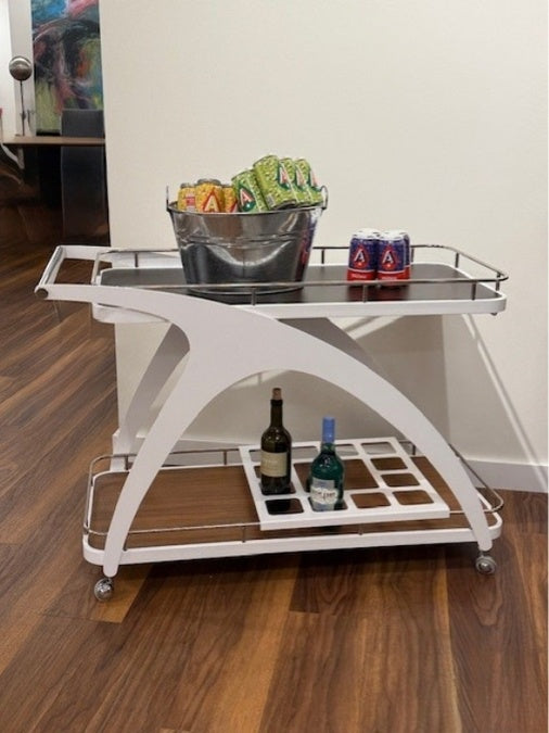 Molina Bar Cart in White 