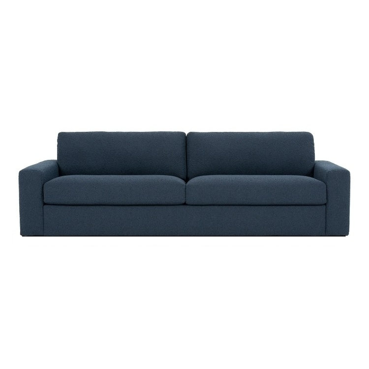 Montara sofa low leg in blue head on