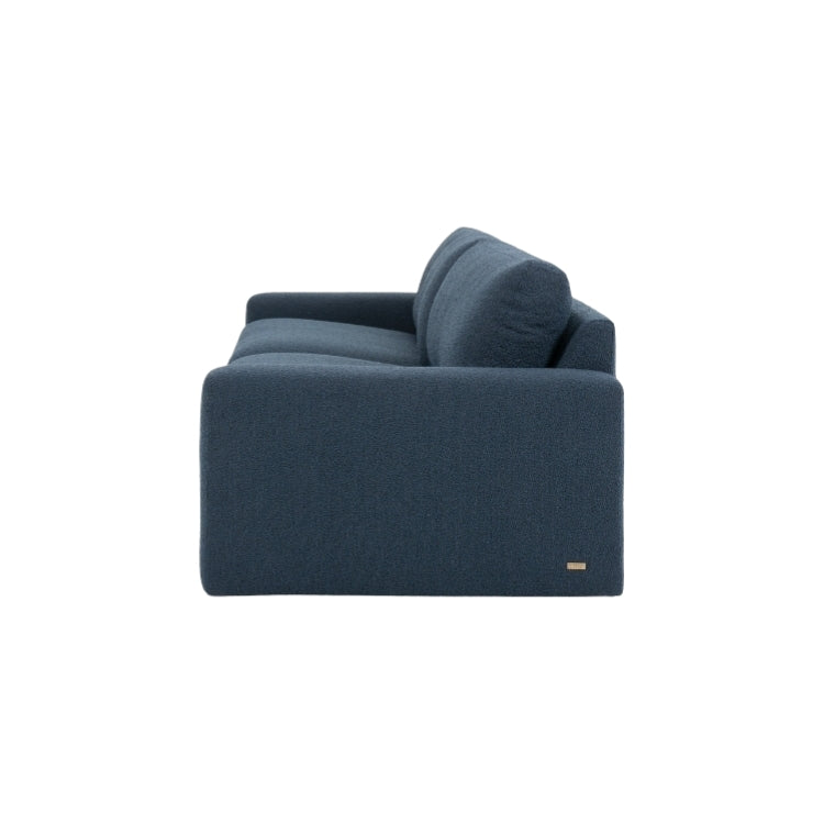 Montara sofa low leg in blue side view