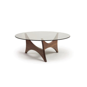 Pivot Round Glass Top Coffee Table