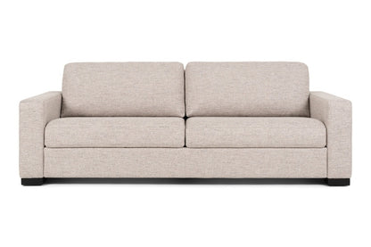 Beige two seat comfort sleeper sofa