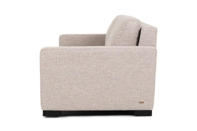 Beige armchair on a white background