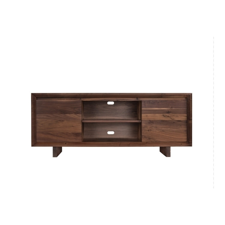 Rustic Walnut Media Console front
