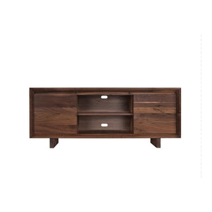 Rustic Walnut Media Console front