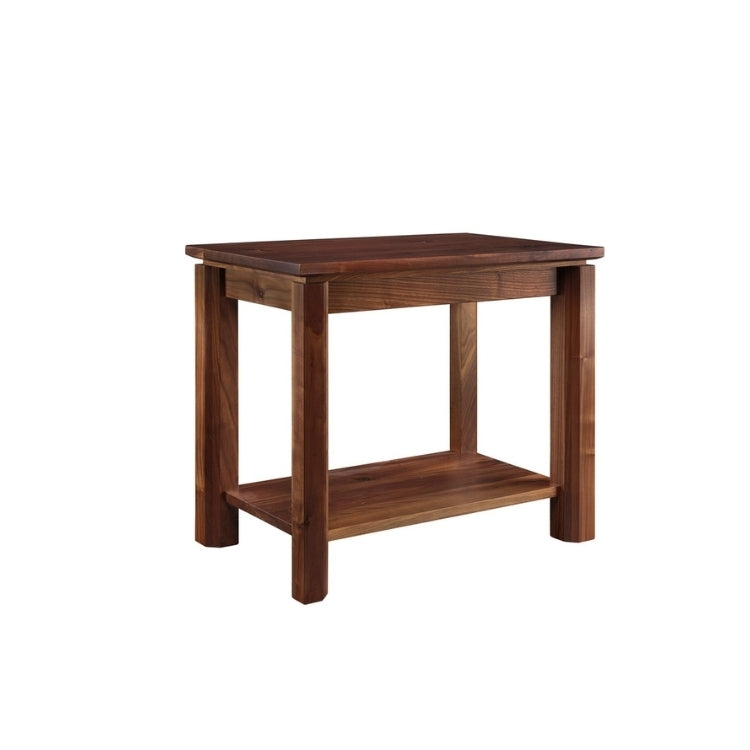 Rustic Walnut End Table