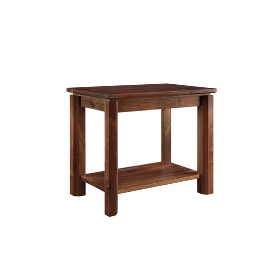 Rustic Walnut End Table