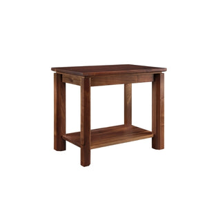 Rustic Walnut End Table