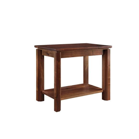 Rustic Walnut End Table