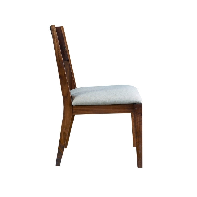 Rustic Walnut Dining Chair side