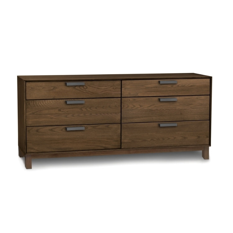 Savoy 6-Drawer Dresser in Natural Walnut angled view