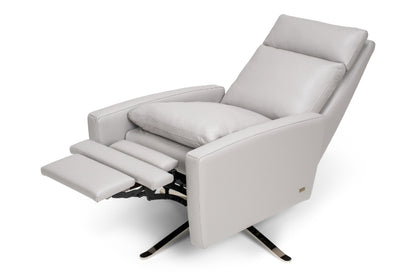 Gray recliner chair on a white background