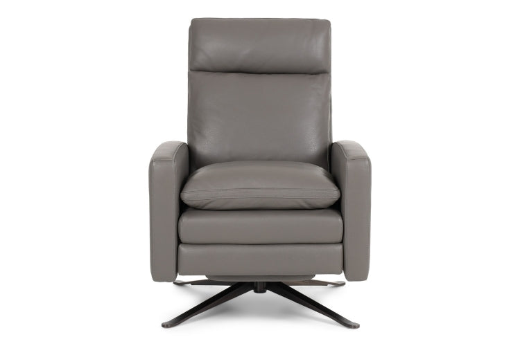 Gray recliner chair on a white background