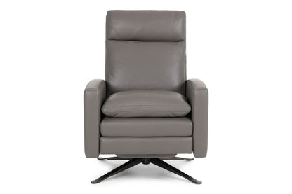 Gray recliner chair on a white background