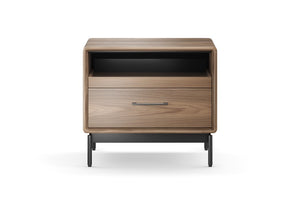 Linq Nightstand Walnut front