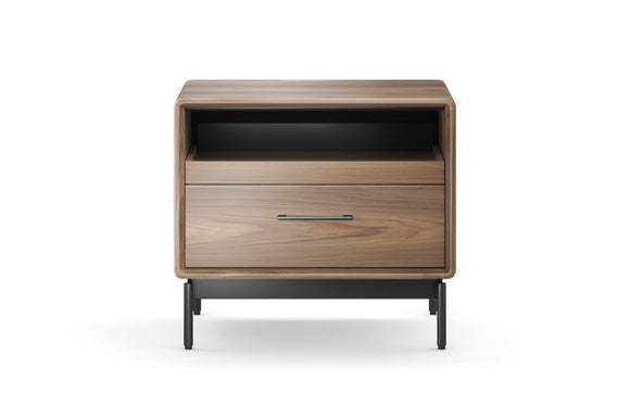 Linq Nightstand Walnut front