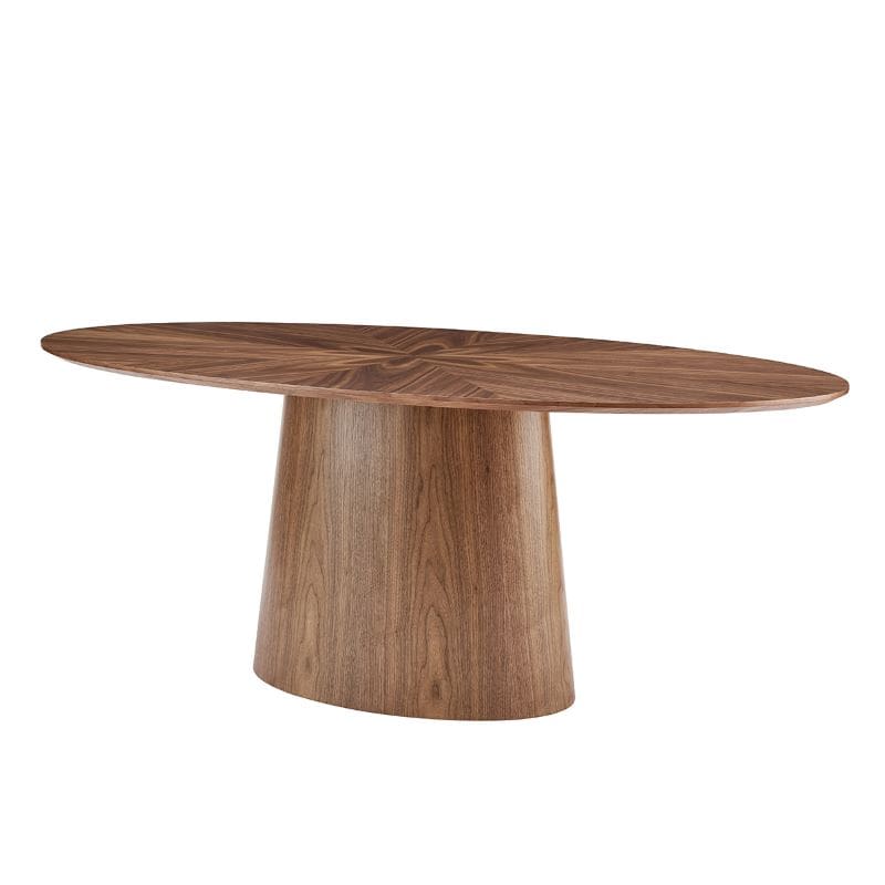 Deodat 79 Oval Dining Table walnut