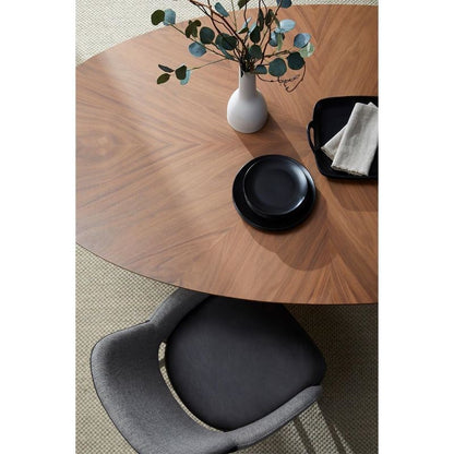 Deodat 79" Oval Dining Table with plate