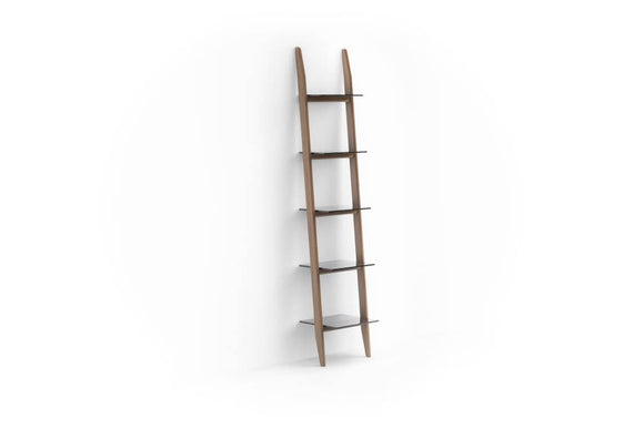 5701 Single Leaning Shelf in Natural Walnut