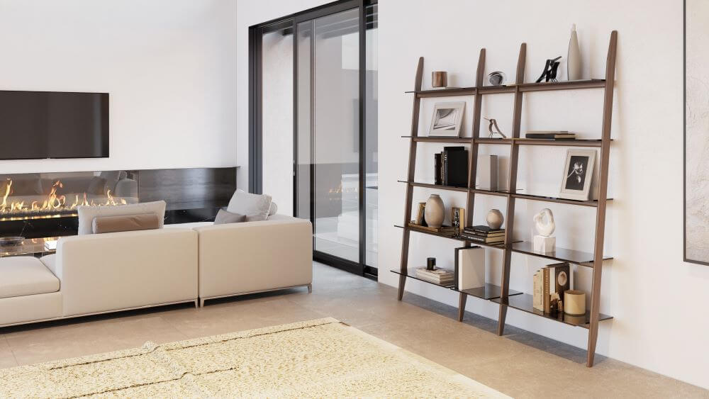 Stiletto 570212 3-Shelf System in Natural Walnut