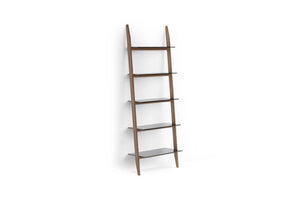 5702 Double Leaning Shelf in Natural Walnut