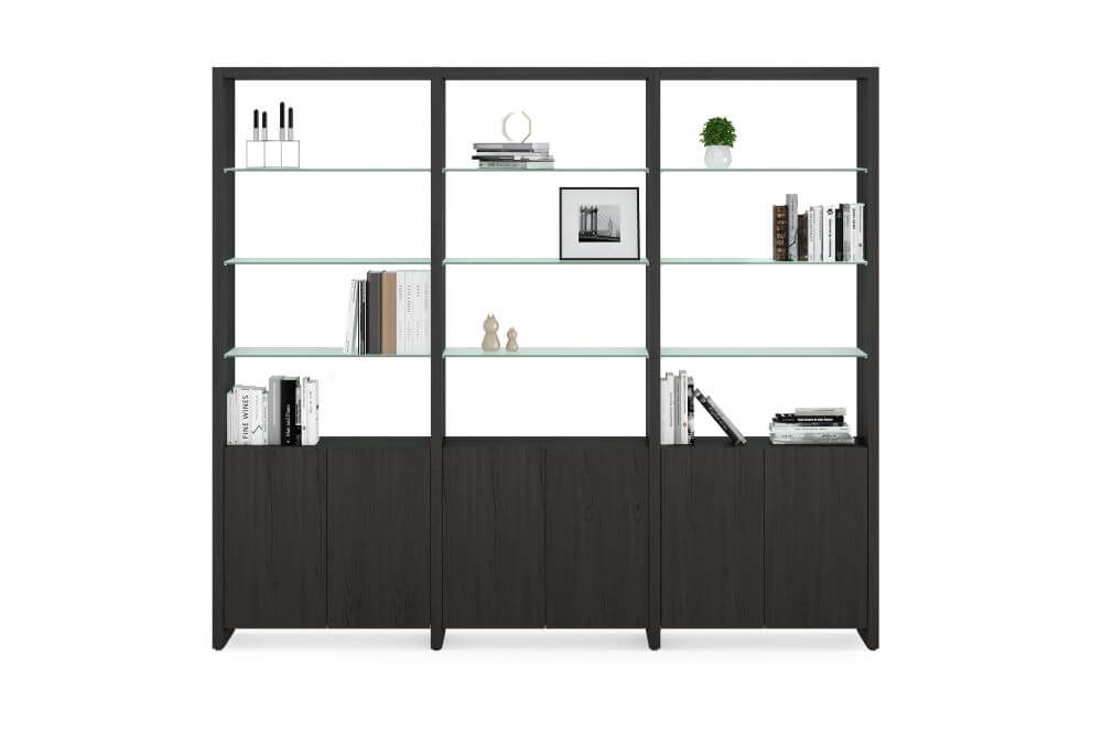 Linea 580222 Shelf System in Charcoal Stained Ash