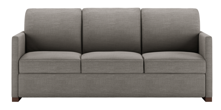 Front view of The Pearson Comfort Sleeper by American Leather in Sonata Charcoal 