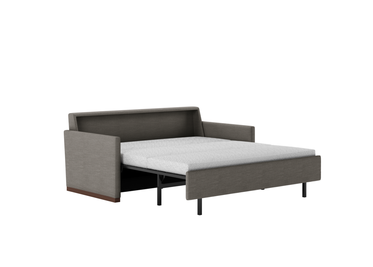 Pull-Out View of The Pearson Comfort Sleeper by American Leather in Sonata Charcoal 