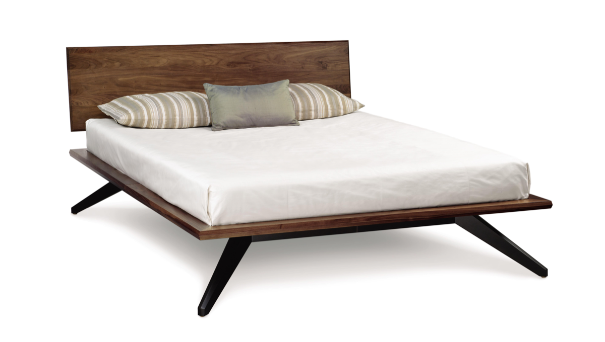 Astrid Bed with 1 Headboard Panel walnut