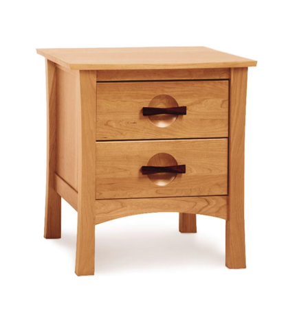 Berkeley 2 Drawer Nightstand in cherry angle view