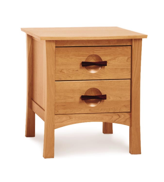 Berkeley 2 Drawer Nightstand in cherry angle view